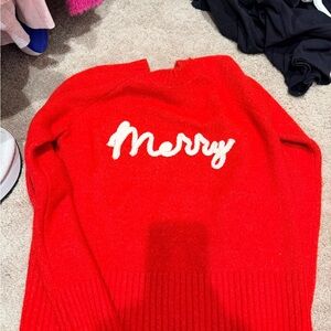 Red 'Merry' Sweater